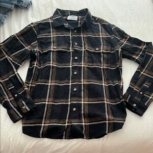 Black Plaid Men's Shirt